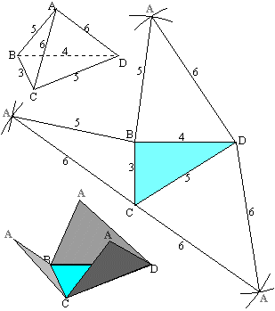 patron d une pyramide a base triangulaire